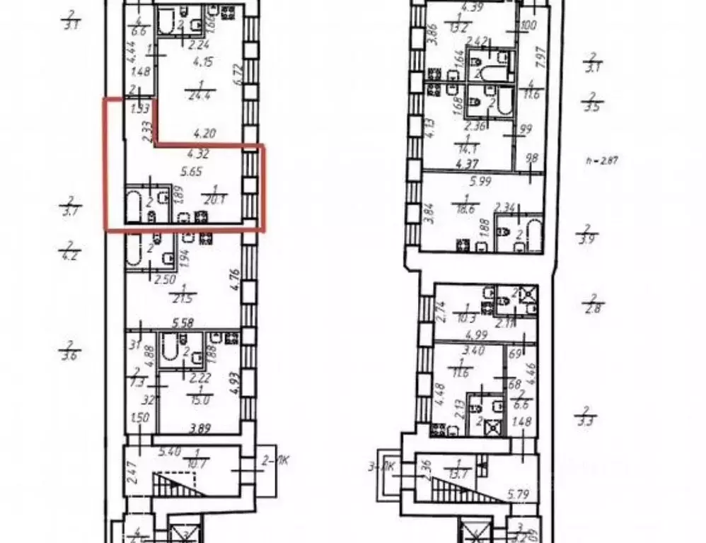 Студия Санкт-Петербург Полтавская ул., 10 (23.8 м) - Фото 1