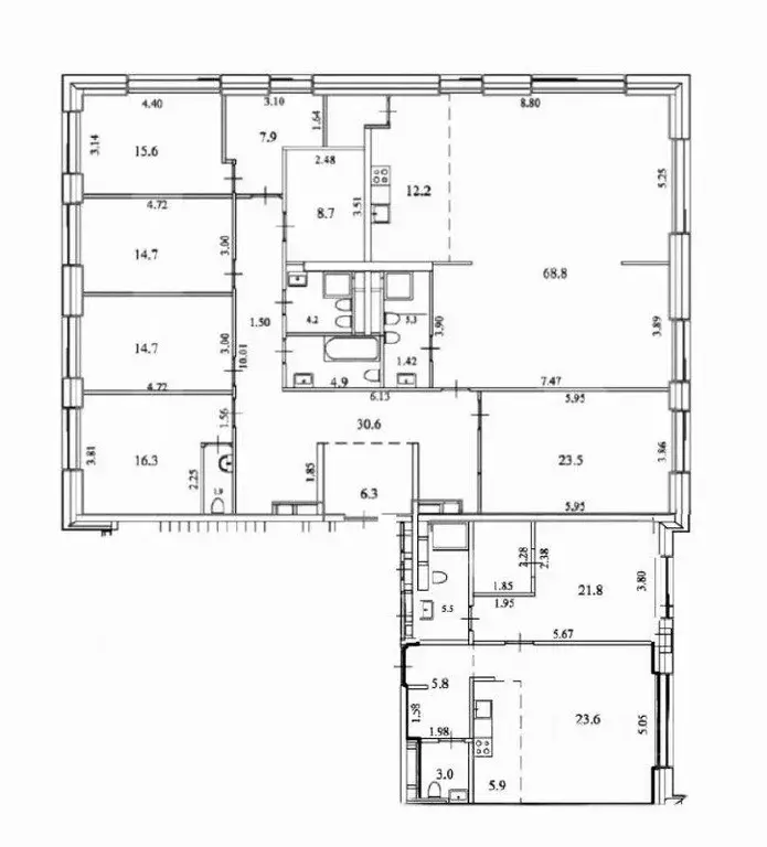 6-к кв. Москва Мосфильмовская ул., 1к5 (303.8 м) - Фото 0