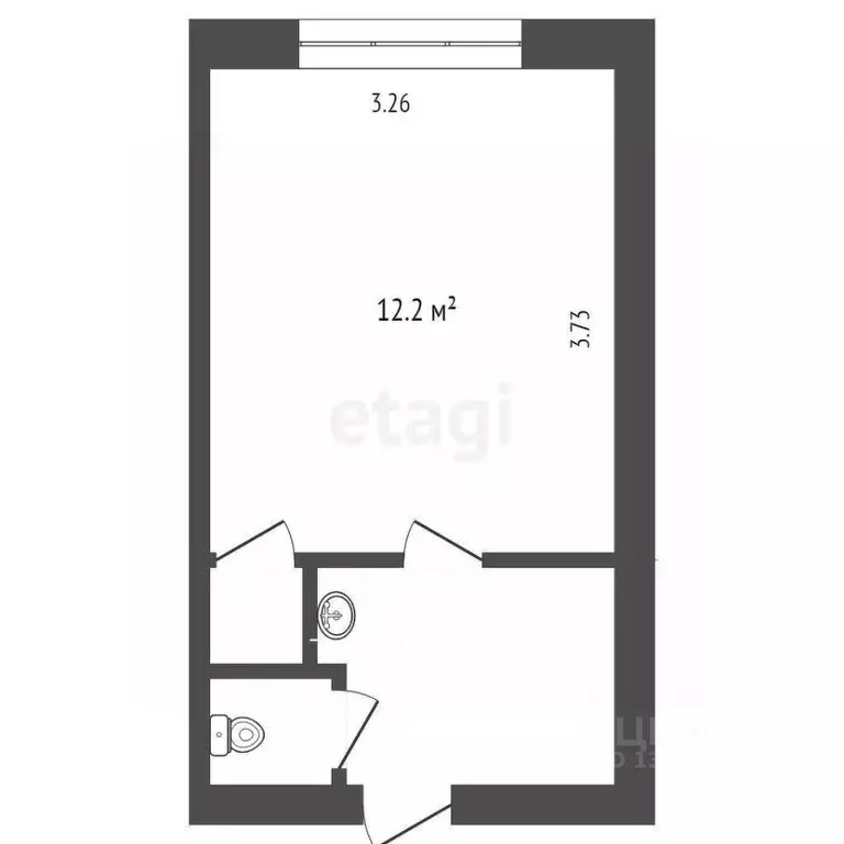 Студия Тюменская область, Тюмень Тарманы мкр, ул. Малышева, 24 (17.1 ... - Фото 2