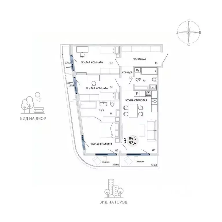 3-к кв. Крым, Керчь  (92.4 м) - Фото 1