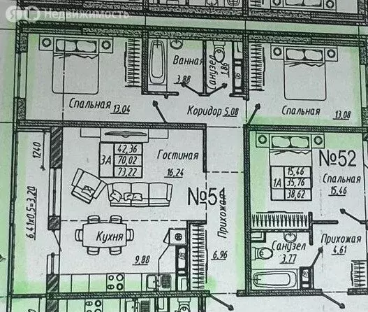 Квартира-студия: Краснодар, улица имени Генерала Корнилова, 9к2 (70.9 ... - Фото 0