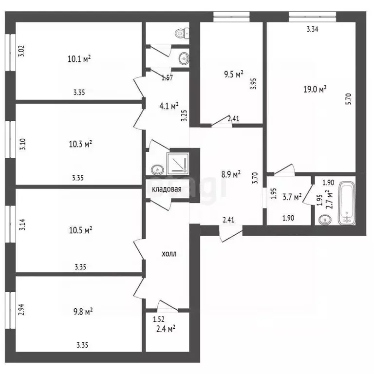 4-к кв. Московская область, Серпухов ул. Буденного, 9 (115.5 м) - Фото 2