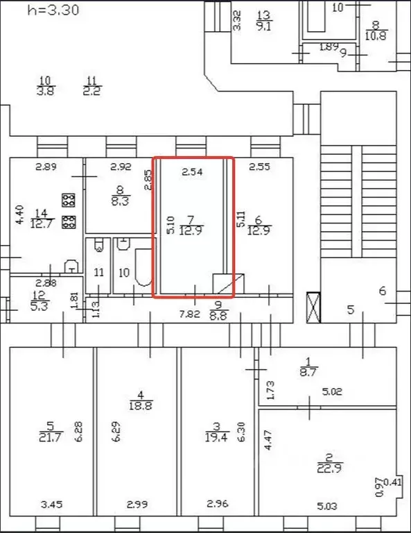 Комната Санкт-Петербург Бронницкая ул., 15 (12.9 м) - Фото 1