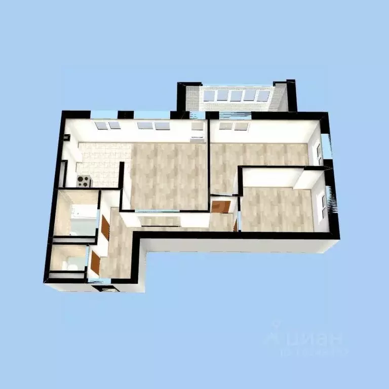 3-к кв. Башкортостан, Уфа Хадии Давлетшиной бул., 9 (75.4 м) - Фото 1