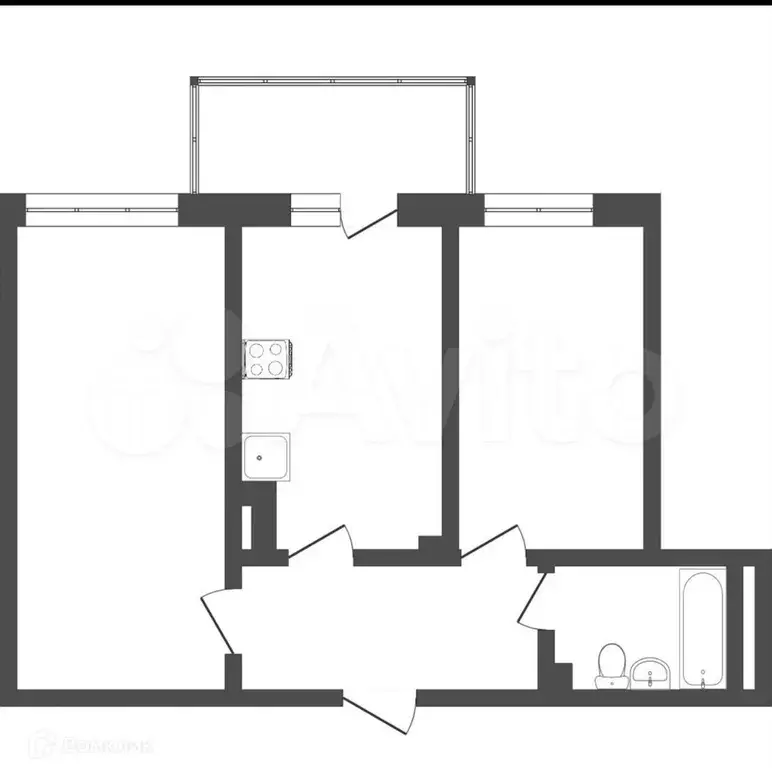 2-к. квартира, 60 м, 13/16 эт. - Фото 0