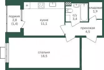 1-к кв. Москва Варшавское ш., 170Ек8 (41.2 м) - Фото 1