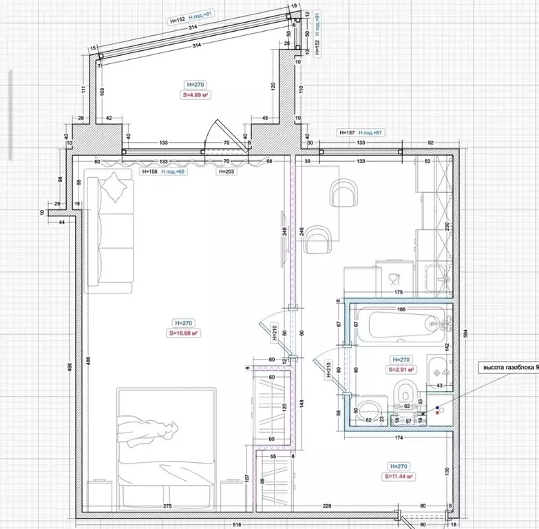 1-к кв. Москва Юрловский проезд, 7 (34.0 м) - Фото 2