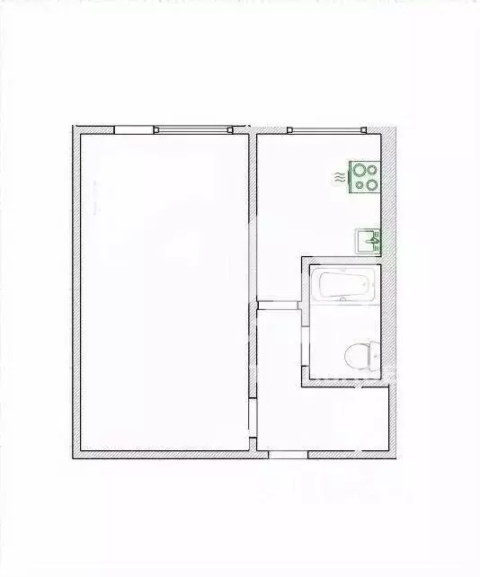 1-к кв. Новосибирская область, Новосибирск ул. Блюхера, 65 (30.0 м) - Фото 1
