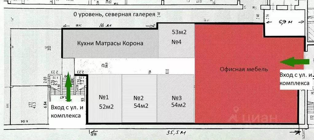 Торговая площадь в Башкортостан, Уфа просп. Октября, 4/1 (45 м) - Фото 0