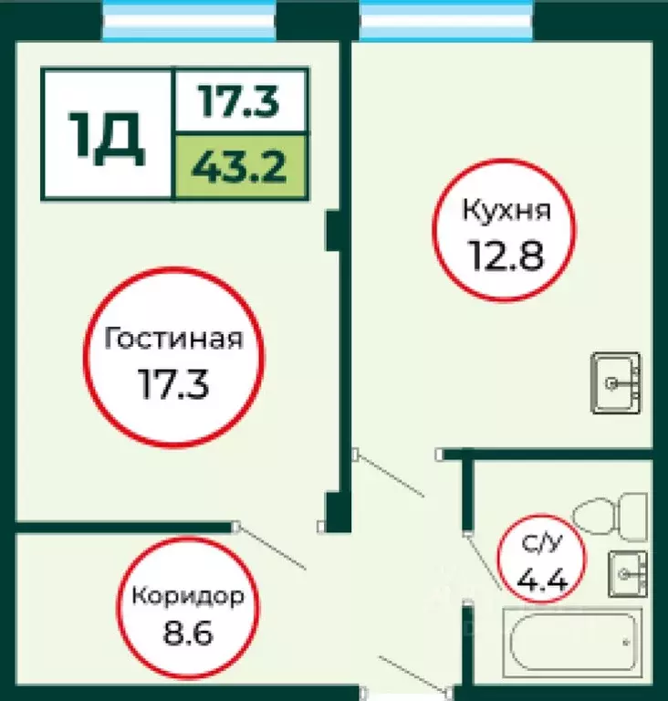 1-к кв. Красноярский край, Красноярск городской округ, пос. Солонцы ... - Фото 1