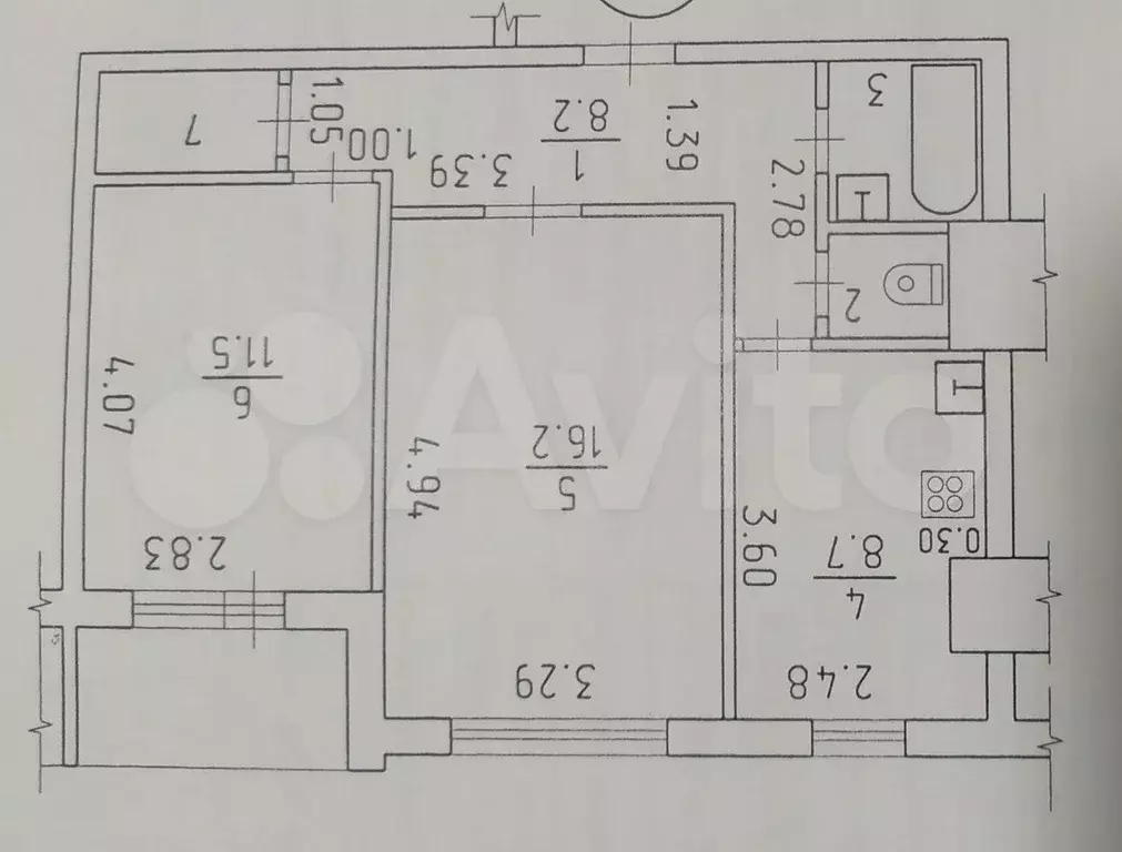 2-к. квартира, 50 м, 9/9 эт. - Фото 0