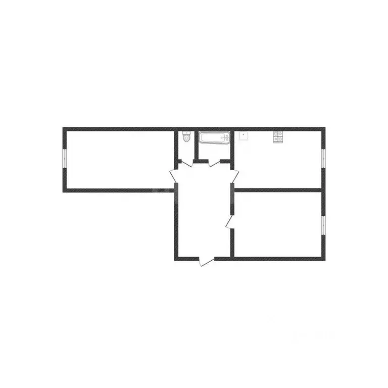 2-к кв. Костромская область, Нерехтский район, Пригородное с/пос, с. ... - Фото 2