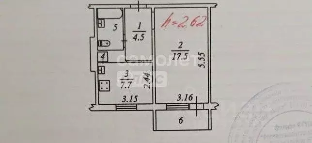 1-к кв. Ямало-Ненецкий АО, Ноябрьск Советская ул., 52 (34.3 м) - Фото 2