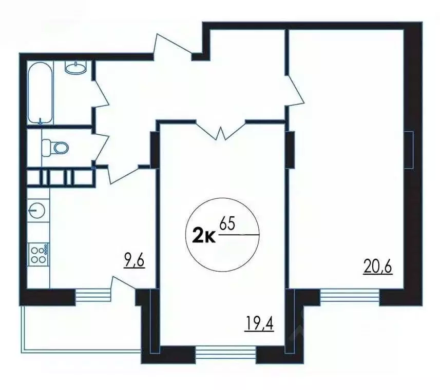 2-к кв. Ярославская область, Ярославль ул. Чехова, 17к2 (65.0 м) - Фото 2