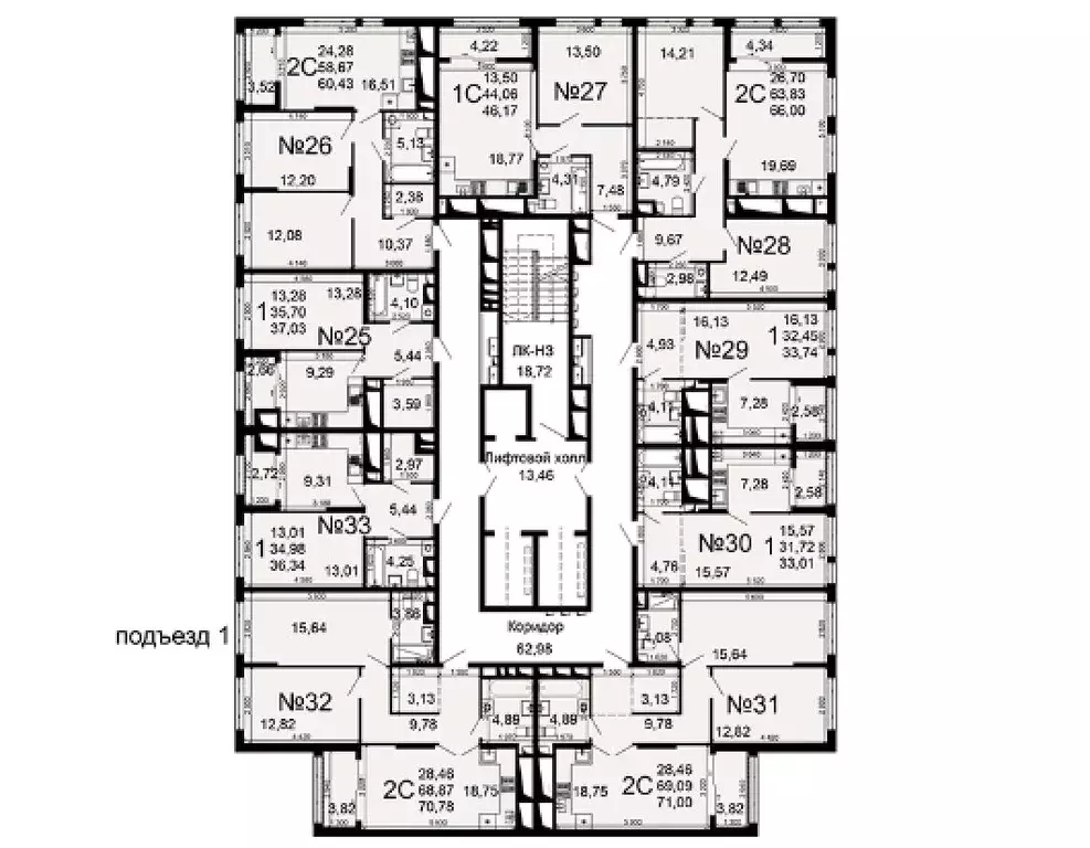 1-к кв. Рязанская область, Рязань Льговская ул., 8 (44.06 м) - Фото 1