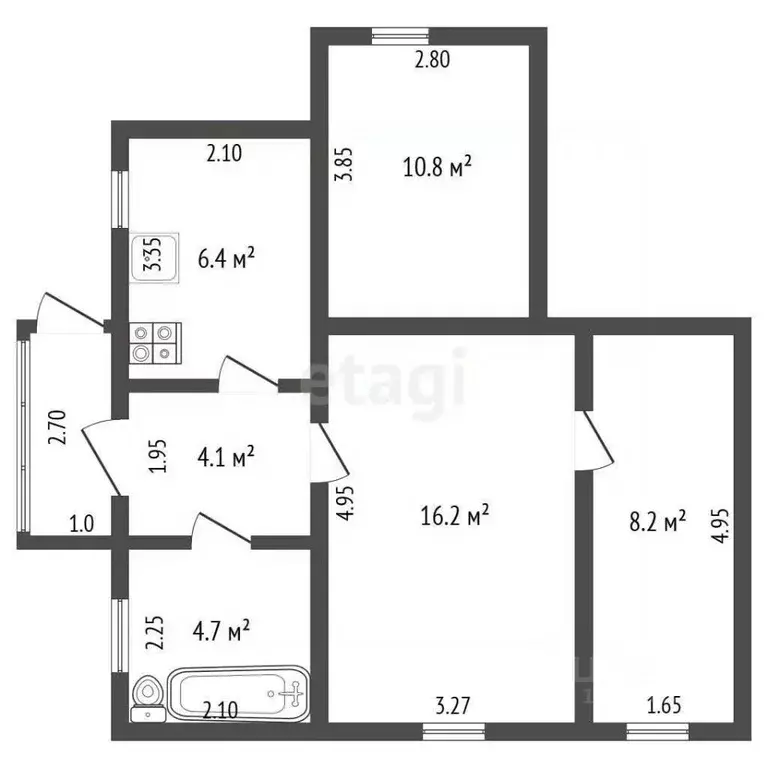 3-к кв. Воронежская область, Борисоглебск Дубровинская ул., 84 (101.0 ... - Фото 2