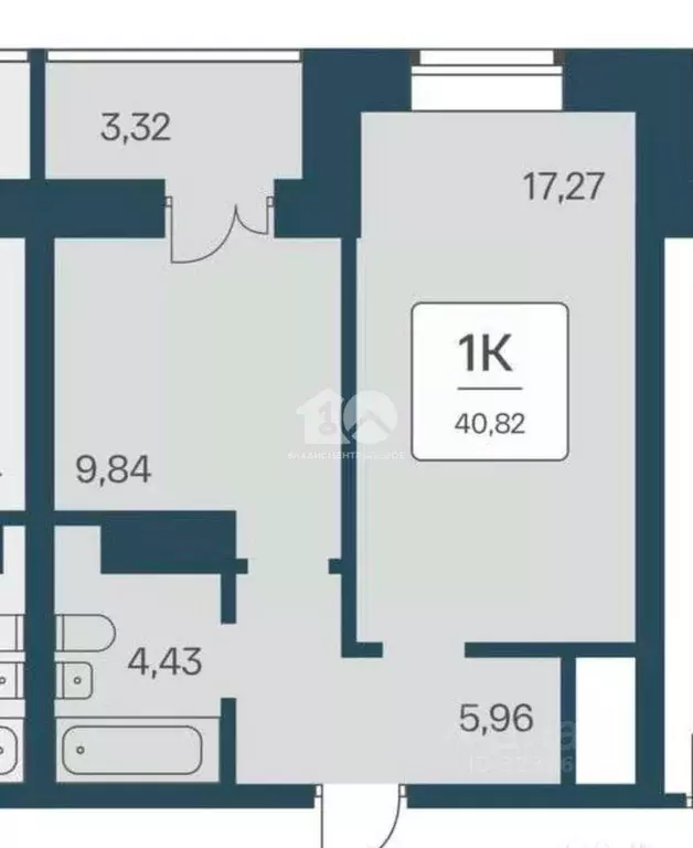1-к кв. Новосибирская область, Новосибирск Ипподромская ул., 12 (37.2 ... - Фото 1