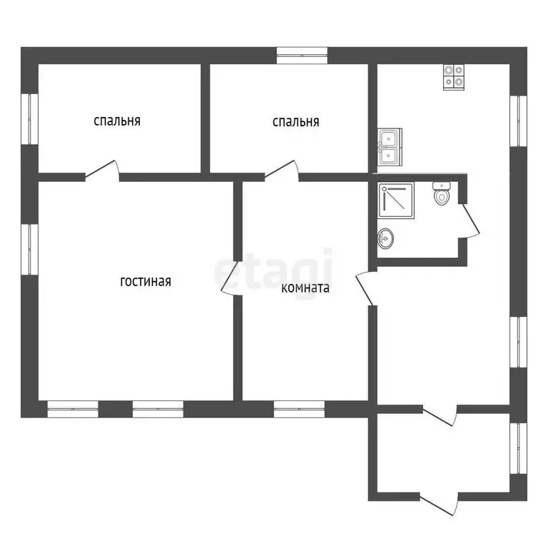 Дом в село Бокино, Пролетарская улица (76 м) - Фото 1