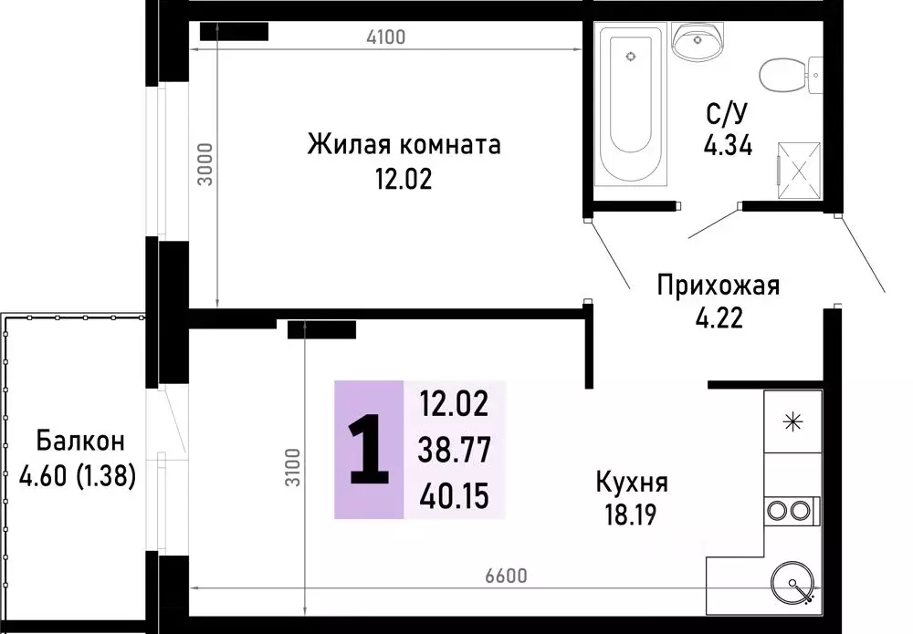 1-к кв. Краснодарский край, Анапа муниципальный округ, Нижняя ... - Фото 0