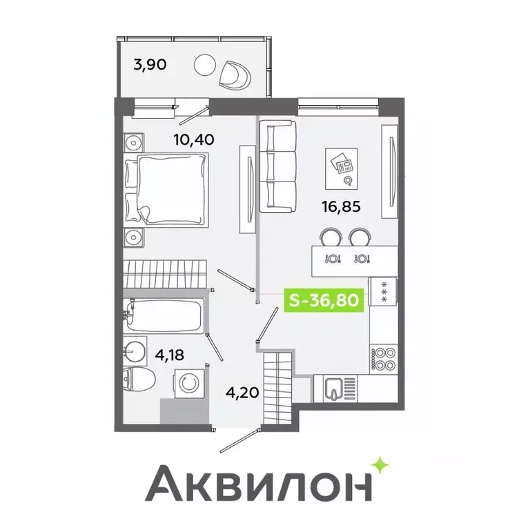 2-к кв. Ленинградская область, Всеволожский район, Заневское городское ... - Фото 0