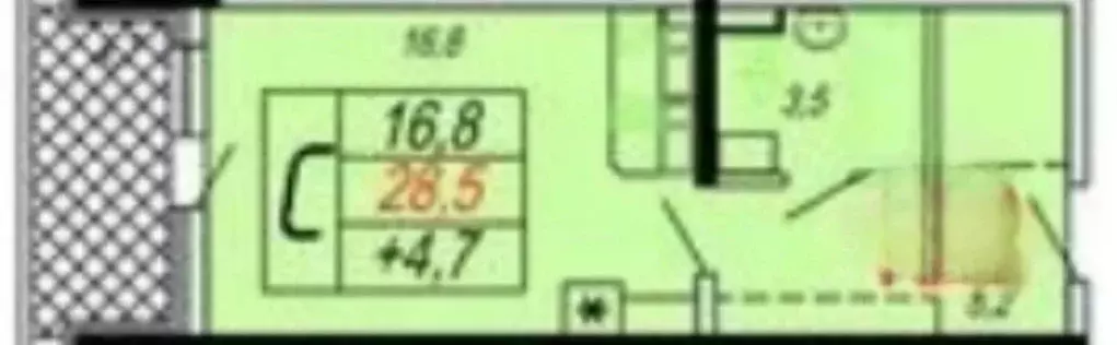 Студия Краснодарский край, Анапа Астраханская ул., 71А (27.0 м) - Фото 2