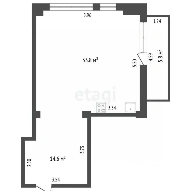 2-к кв. Крым, Ялта муниципальный округ, Отрадное пгт ш. Дражинского, ... - Фото 2