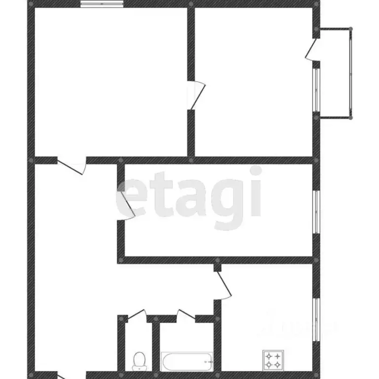 3-к кв. Свердловская область, Нижний Тагил Гвардейская ул., 61 (50.6 ... - Фото 1