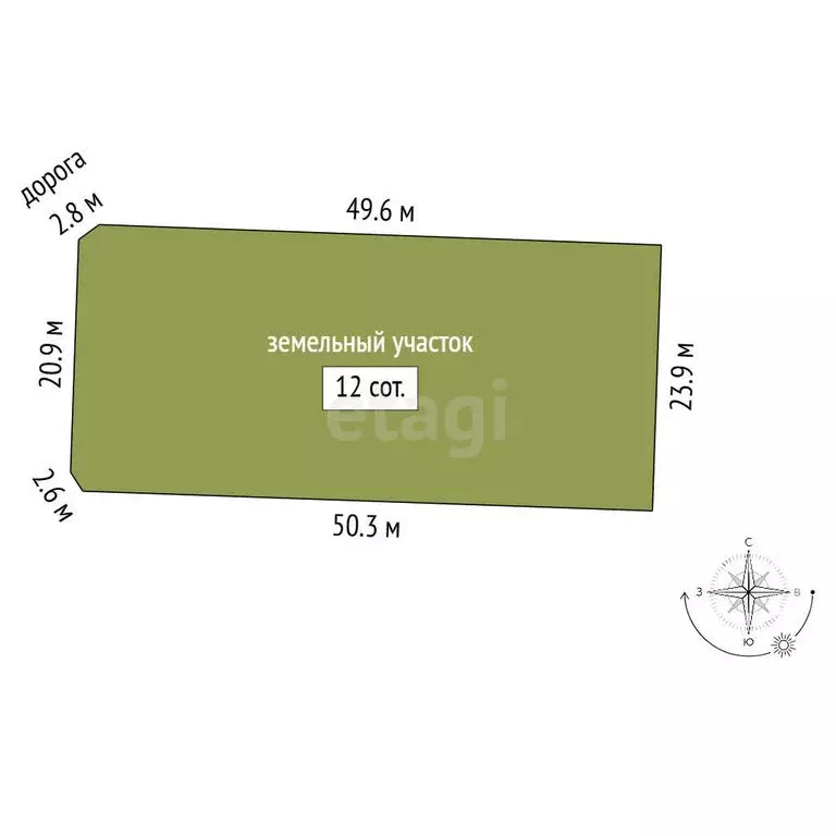 Участок в посёлок Александровская (433 м) - Фото 1