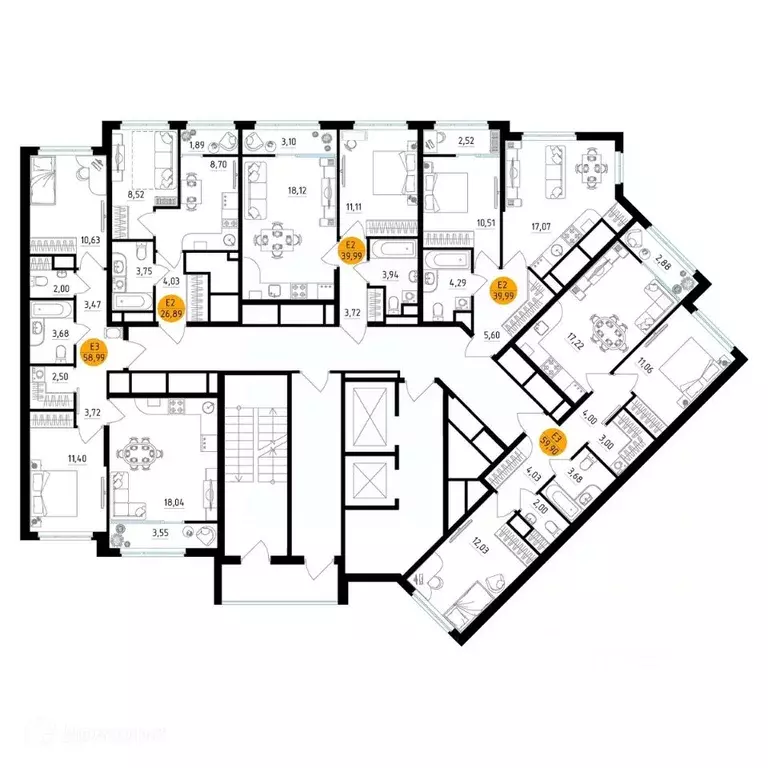 2-к кв. Рязанская область, Рязань ул. Земнухова, 2 (58.99 м) - Фото 1