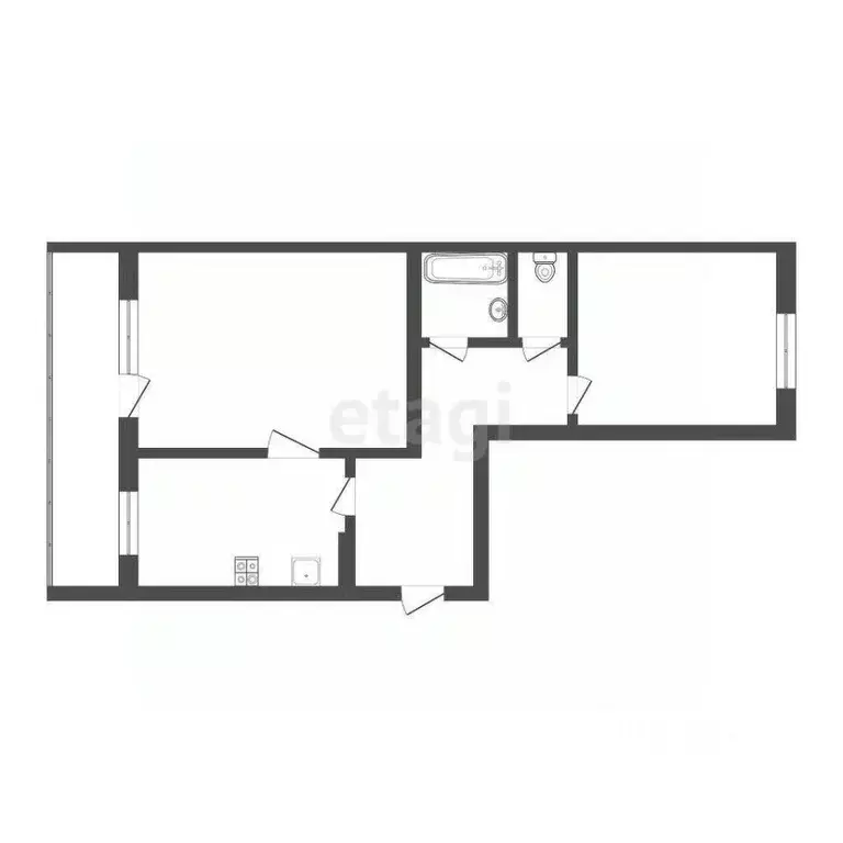 2-к кв. Томская область, Томск ул. Нефтяная, 11 (59.5 м) - Фото 1