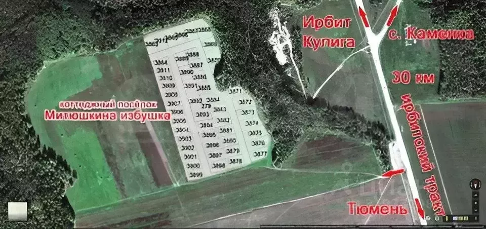 Участок в Тюменская область, Тюменский район, с. Каменка ул. ... - Фото 1