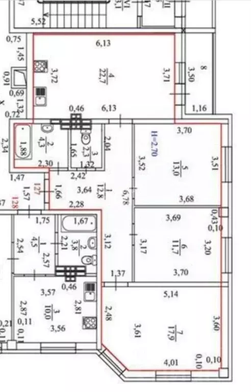 3-к кв. Свердловская область, Екатеринбург ул. Лукиных, 20 (84.7 м) - Фото 2