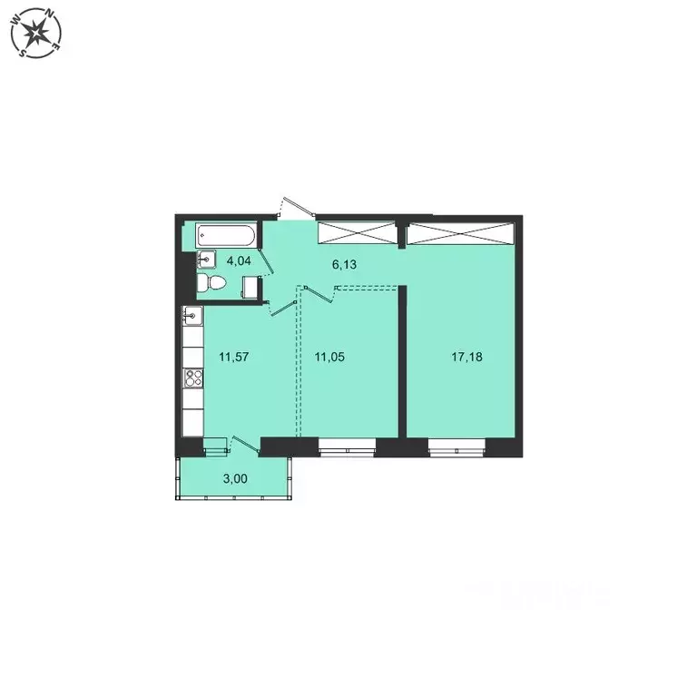 2-к кв. Иркутская область, Иркутский муниципальный округ, с. Мамоны ... - Фото 1