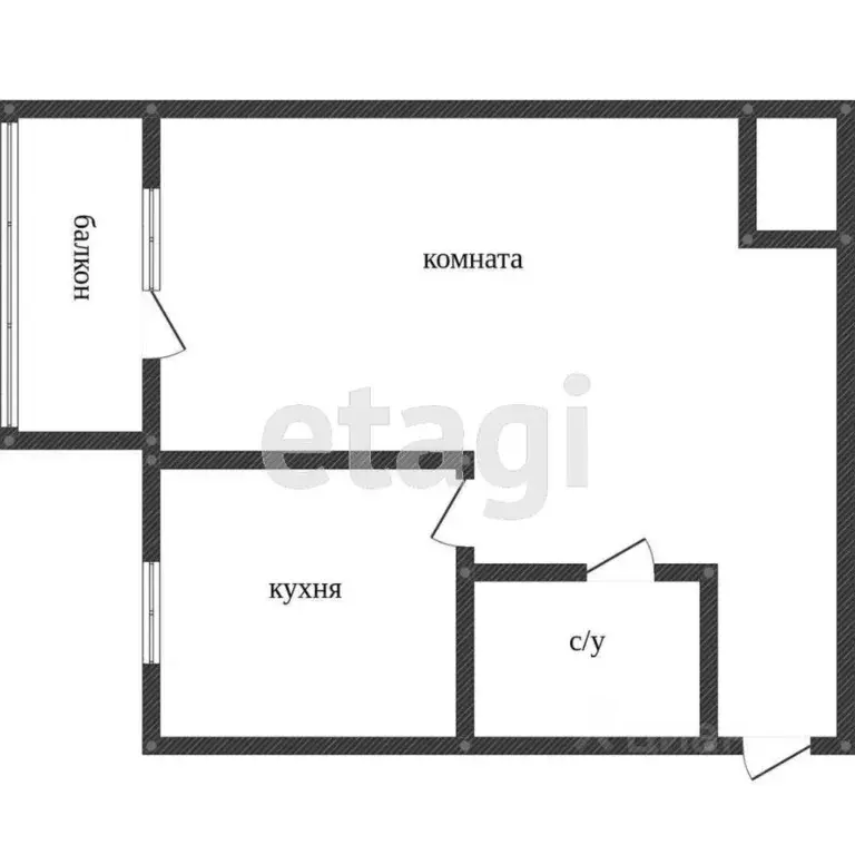 1-к кв. Вологодская область, Вологда ул. Герцена, 40 (31.0 м) - Фото 1
