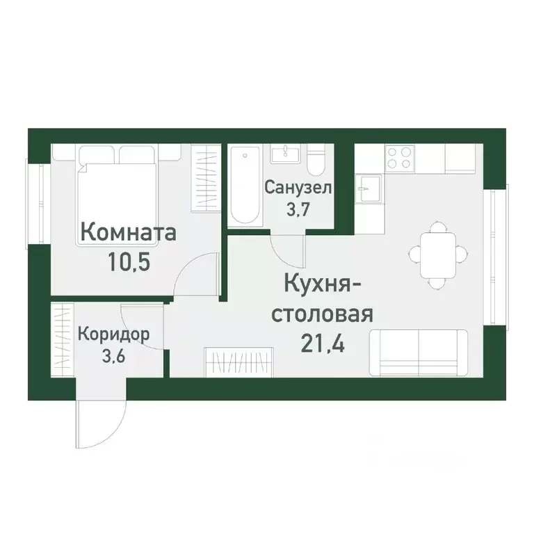 1-к кв. Челябинская область, Челябинский городской округ, пос. ... - Фото 0