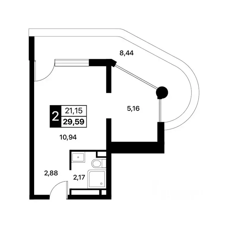 2-к кв. Крым, Алушта ул. Перекопская, 4 (29.59 м) - Фото 1