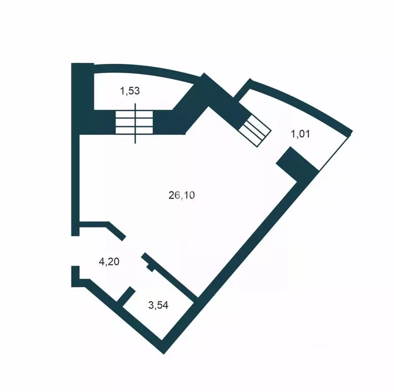 Студия Новосибирская область, Новосибирск ул. Есенина, 67 (38.3 м) - Фото 2