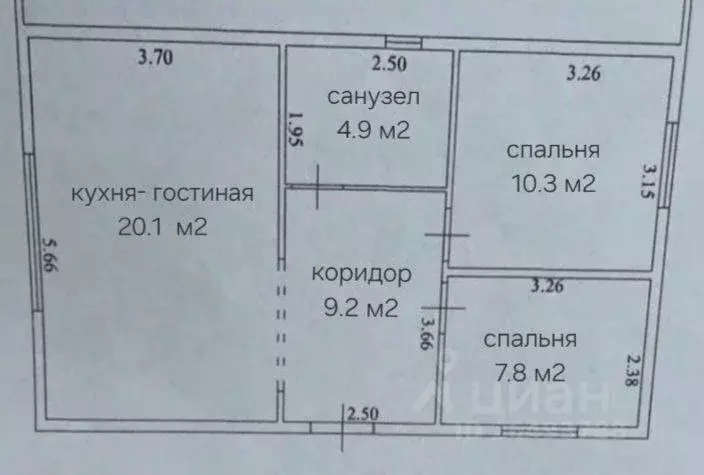 Дом в Севастополь ш. Монастырское, 116А/66 (70 м) - Фото 2