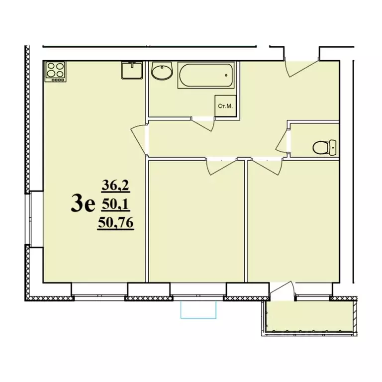 3-к кв. Белгородская область, Белгородский район, Разумное рп ул. ... - Фото 1