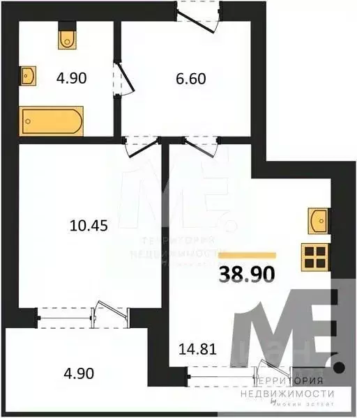 1-к кв. Калининградская область, Янтарный пгт ул. Советская (38.9 м) - Фото 0