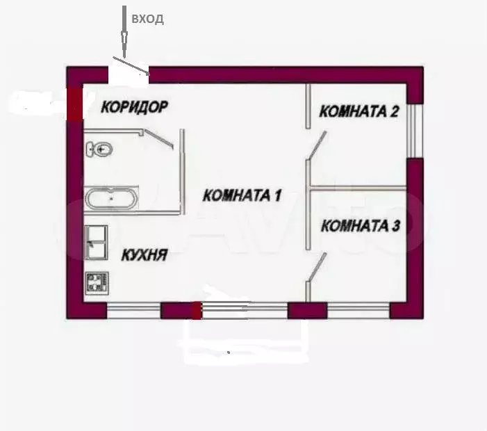 2-к. квартира, 41,2 м, 1/5 эт. - Фото 0