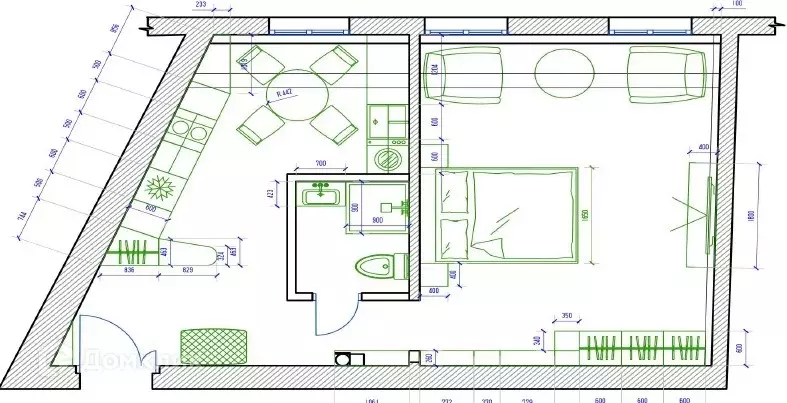 Продаётся квартира-студия, 45.8 м - Фото 1