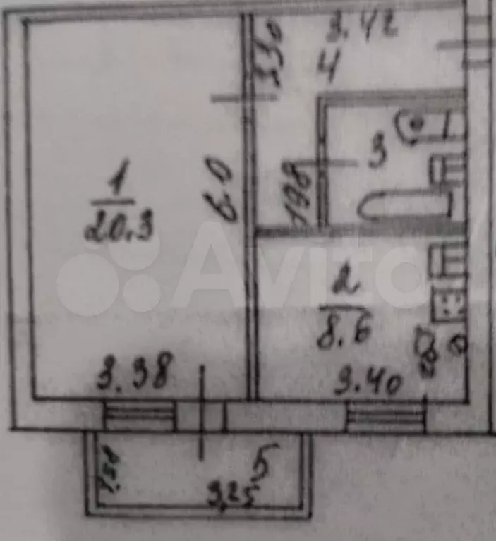 1-к. квартира, 49 м, 6/6 эт. - Фото 0