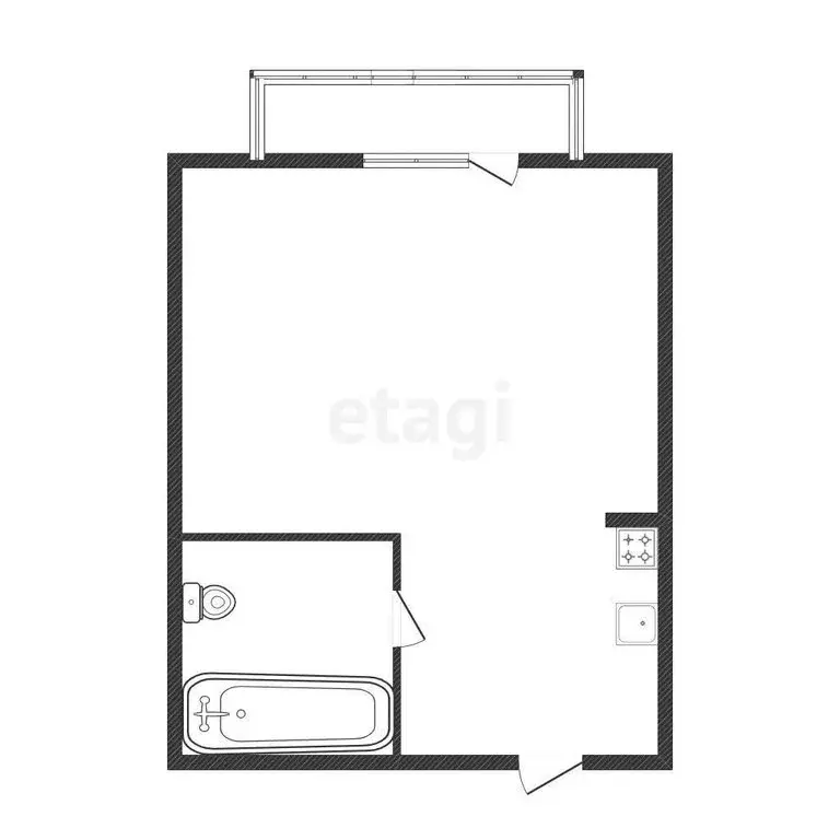 1-комнатная квартира: Златоуст, проезд Профсоюзов, 12 (17.4 м) - Фото 1