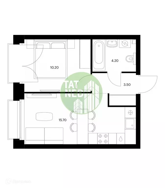 Продаётся 1-к квартира, 33.6 м - Фото 0