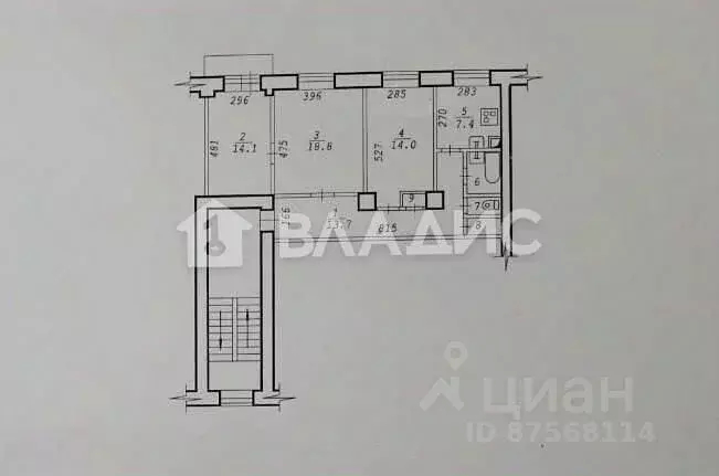 3-к кв. Новосибирская область, Новосибирск ул. Мичурина, 27 (73.8 м) - Фото 2