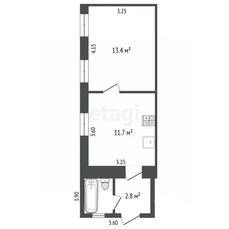 1-к кв. Крым, Алушта пер. Заводской (29.8 м) - Фото 2