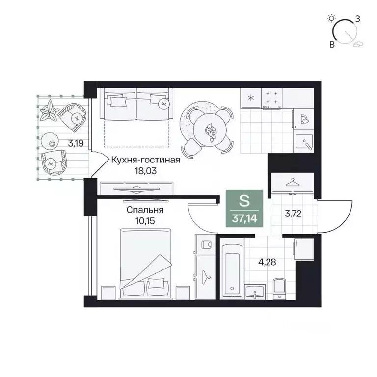 1-к кв. Волгоградская область, Волгоград просп. Имени В.И. Ленина, 59Г ... - Фото 1