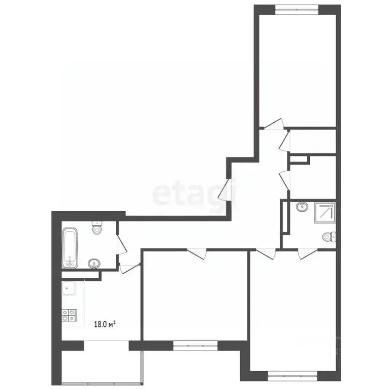 3-к кв. Алтайский край, Барнаул Власихинская ул., 65ак1 (89.6 м) - Фото 2