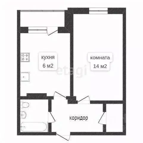 1-к кв. Воронежская область, Воронеж ул. Междуреченская, 1Ж (29.9 м) - Фото 0